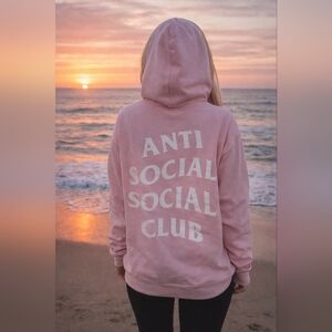 Anti Social Social Club Pink Hoodie